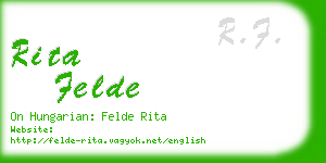 rita felde business card